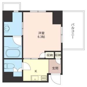 1K 間取り図