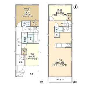 2LDK 間取り図