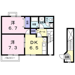 2DK 間取り図