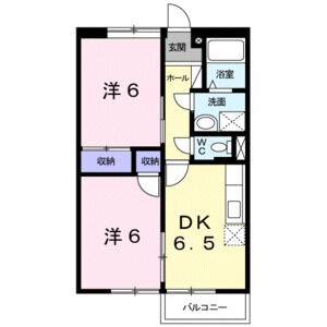 2DK 間取り図