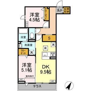 2DK 間取り図