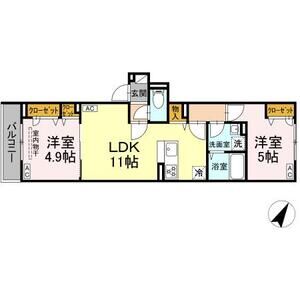 2LDK 間取り図