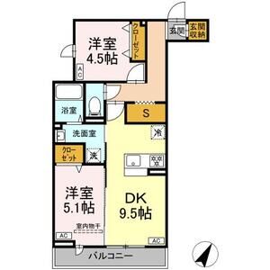 2DK 間取り図