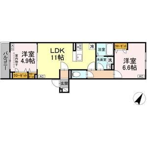 2LDK 間取り図