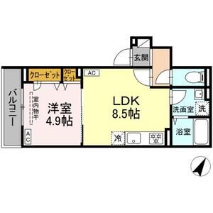 1LDK 間取り図