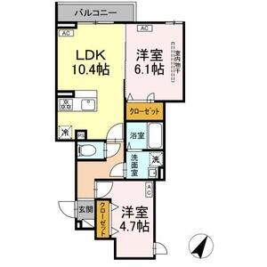 2LDK 間取り図