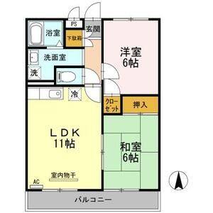 2LDK 間取り図