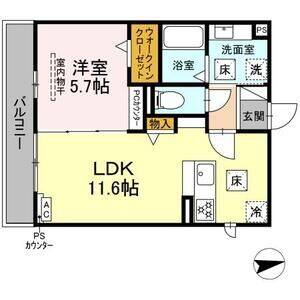1LDK 間取り図