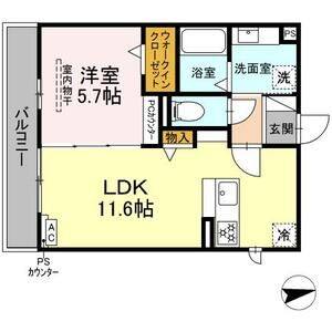 1LDK 間取り図