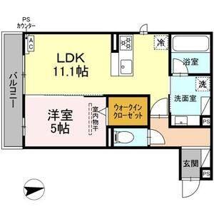 1LDK 間取り図