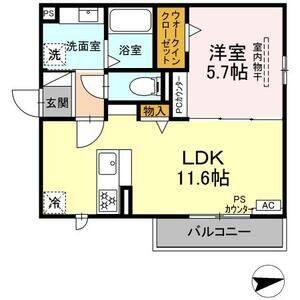 1LDK 間取り図