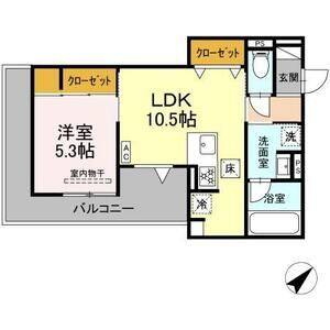 1LDK 間取り図