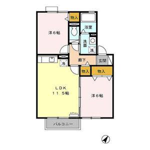 2LDK 間取り図