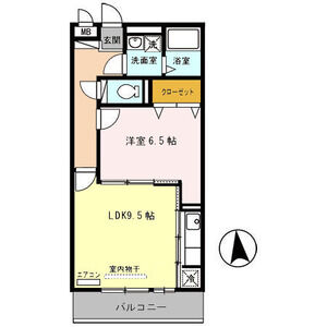 1LDK 間取り図