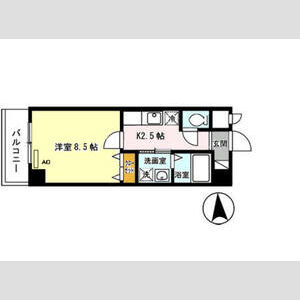1K 間取り図