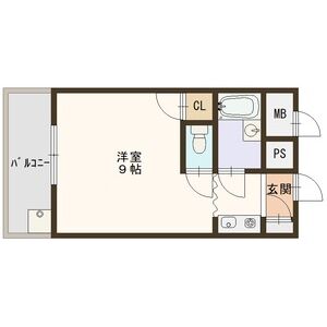 1K 間取り図