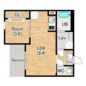 1LDK 間取り図