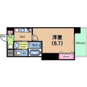 1K 間取り図
