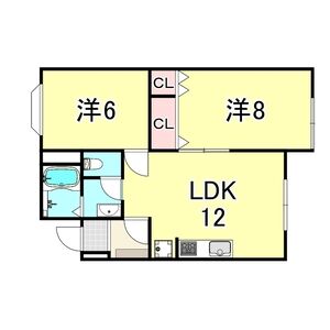 2LDK 間取り図