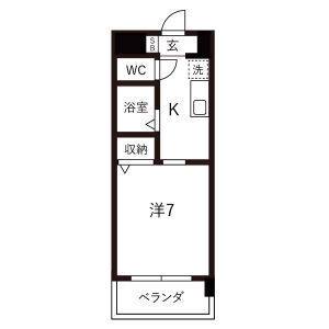 1K 間取り図