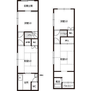 4K 間取り図