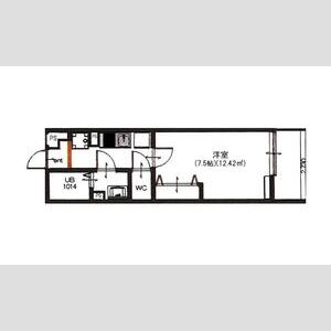 1K 間取り図