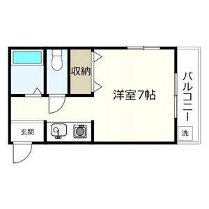 1K 間取り図