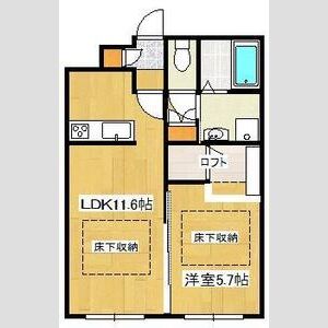 1LDK 間取り図