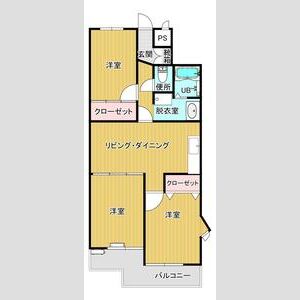 3DK 間取り図