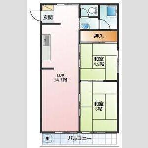 2LDK 間取り図