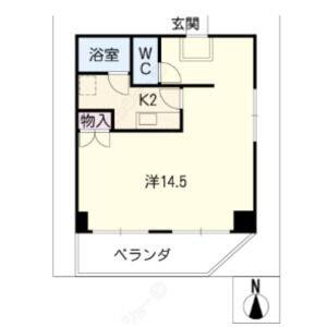 1K 間取り図