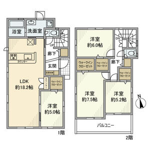 4LDK 間取り図