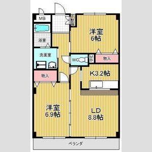 2LDK 間取り図