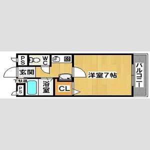 1K 間取り図