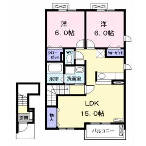 2LDK 間取り図