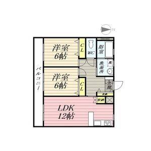 2LDK 間取り図