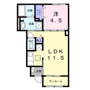 1LDK 間取り図