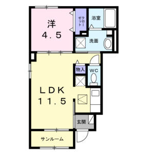 1LDK 間取り図