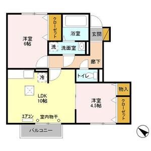 2LDK 間取り図