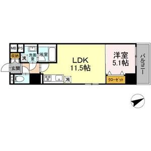 1LDK 間取り図