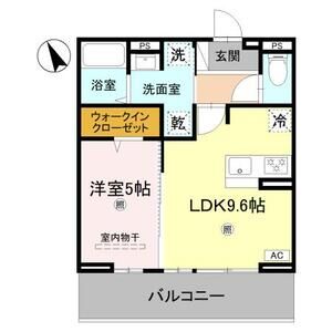 1LDK 間取り図