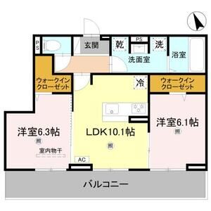 2LDK 間取り図