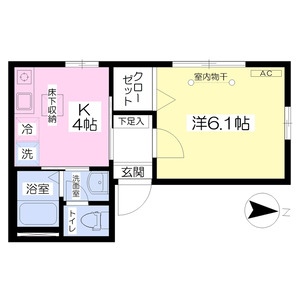 1K 間取り図