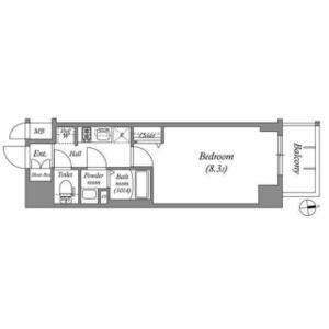 1K 間取り図