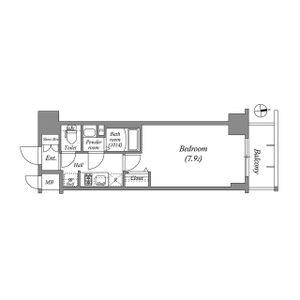 1K 間取り図