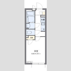1K 間取り図