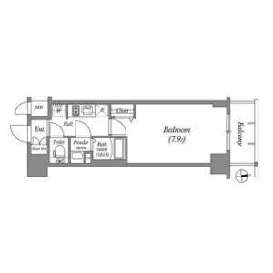 1K 間取り図