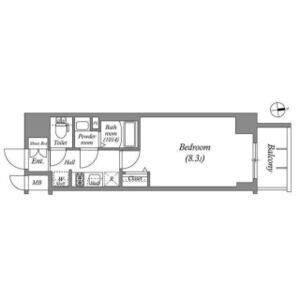 1K 間取り図