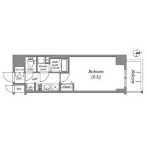 1K 間取り図