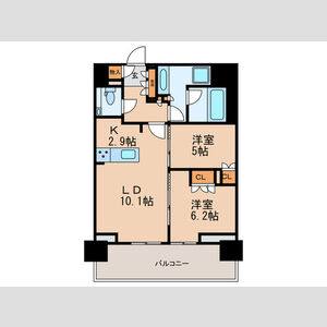 2LDK 間取り図